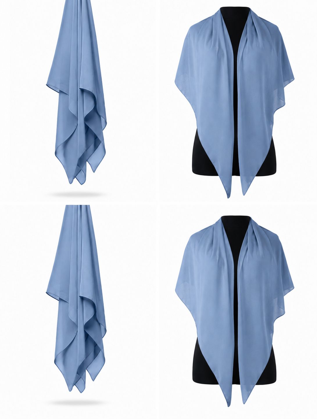Premium Indonesian Chiffon Hijab 170x70cm – Lightweight & Elegant